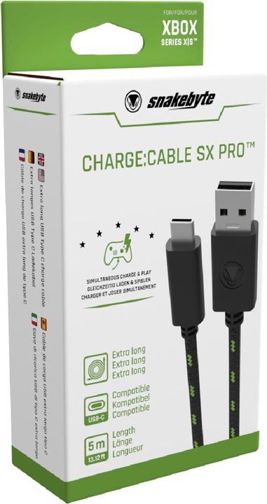 Immagine prodotto EPE Snakebyte SB916281 Cavo USB 5 m 2.0 USB C USB A Nero (5 m, USB 2.0)