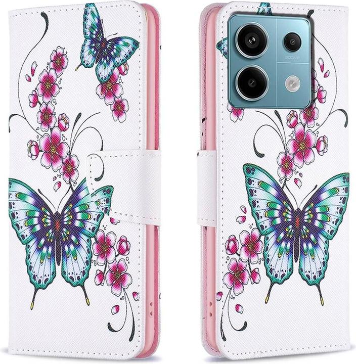 Cover-Discount Xiaomi Redmi Note 13 Pro - Custodia cover farfalla bianca (Xiaomi Redmi Note 13 Pro 5G, Xiaomi Poco X6)