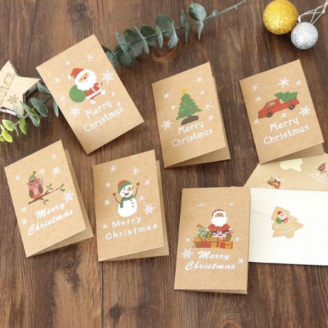 Produktbild MU Classic Weihnachtskarte 6er Set Rustic Christmas Charm Series (6 Stk.)