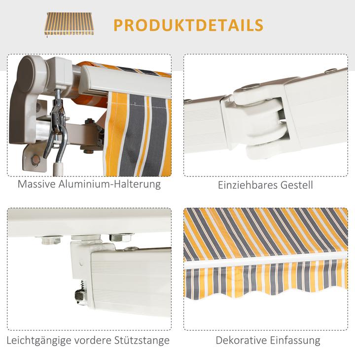 Actual product image Outsunny Garden awning with folding arm (2.95 m)