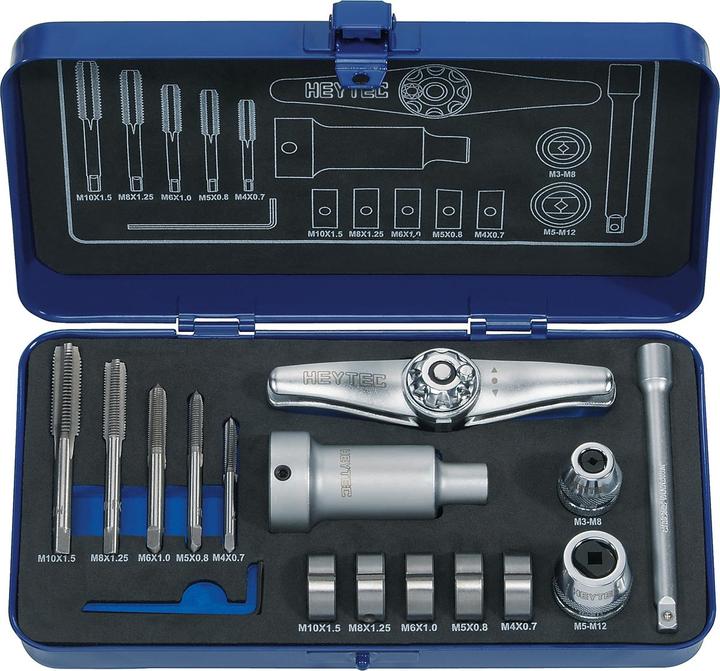 Actual product image HEYTEC Thread cutting set 16 pcs.