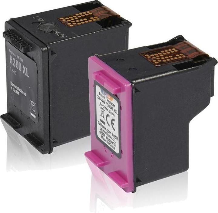 Actual product image Inkadoo Printer cartridges multipack compatible with HP CN 637 EE / 300 XXL contains 2x print head cartridge (Color)