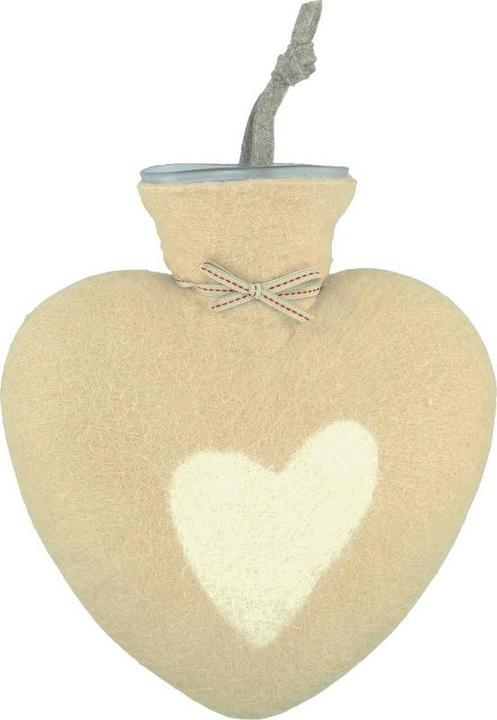 Dorothee Lehnen Wärmeflasche Herz, 0.7 l, beige (0.70 l)
