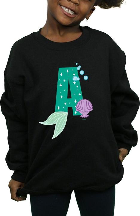 Actual product image Disney Girls Alphabet A Is For Ariel Sweatshirt (128)