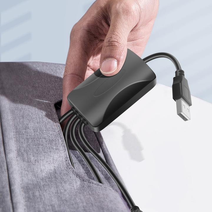 Produktbild Akyga Hub USB 2.0 AK-AD-13 4 porty czarn (USB-A, 4 Ports)