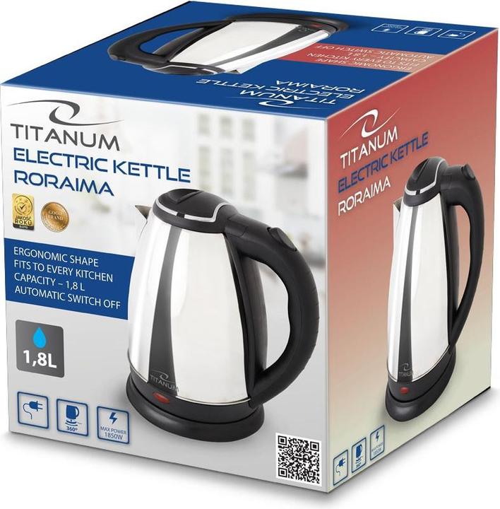 Image du produit Esperanza Titanum TKK102S Bouilloire 1 8L 1800W Inox Argent (1.80 l, Prise UE)