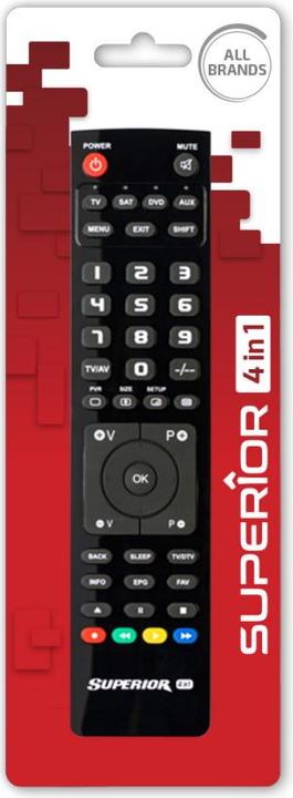 Actual product image Superior Slim4in1 Universal Fjernbetjening Til 4 Apparater (Universal remote control)