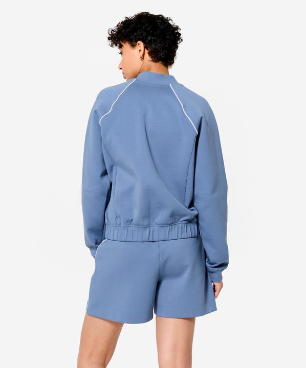 Produktbild Domyos Bomberjacke mit Reissverschluss Damen blau mit weiss (XS)