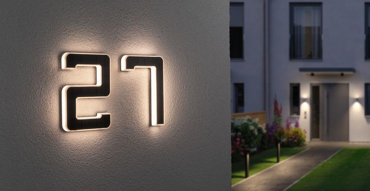 Image du produit Paulmann Numéro de maison solaire (20 lm, IP44)