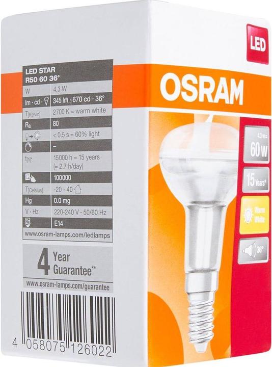 Produktbild Osram Led Superstar R50 (E14, 5.90 W, 345 lm, 1 x, G)