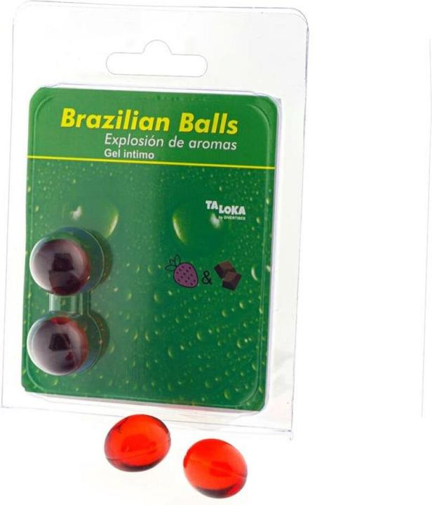 Produktbild Taloka 2 Brasilianische Kugeln Erdbeere & Schokolade Intimgel