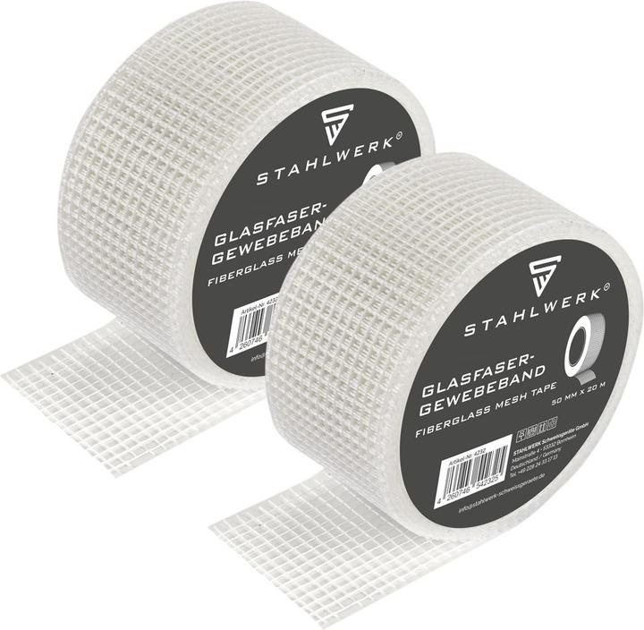 Actual product image Stahlwerk Glass Fiber Fabric Tape Set of 2 (50 mm)