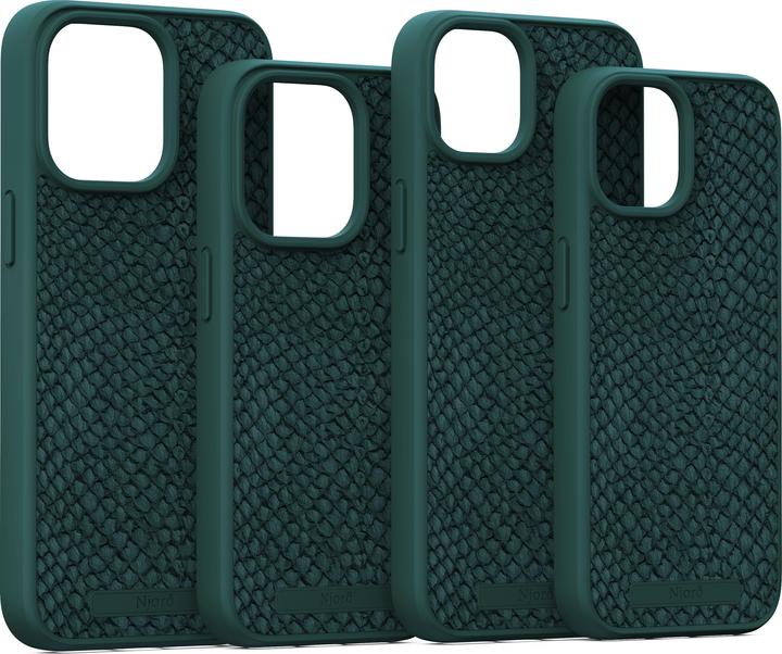 Produktbild Njord Hard-Cover Salm.Leather Magsafe Case Dark Green (Apple iPhone 15)