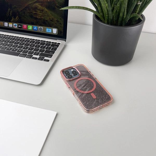 Produktbild Hurtel Glitter Case mit MagSafe für iPhone 16e - Rosa (Apple iPhone 16e)