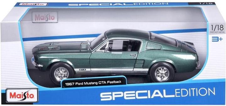 Image du produit Maisto Ford Mustang 1967 1/18 vert foncé