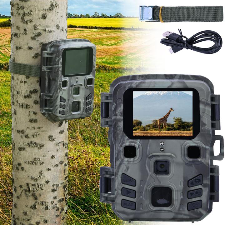 Produktbild Casativo Kompakte Full-HD-Wildkamera mit Bewegungssensor und Nachtsicht, 15m Reichweite, IPX5