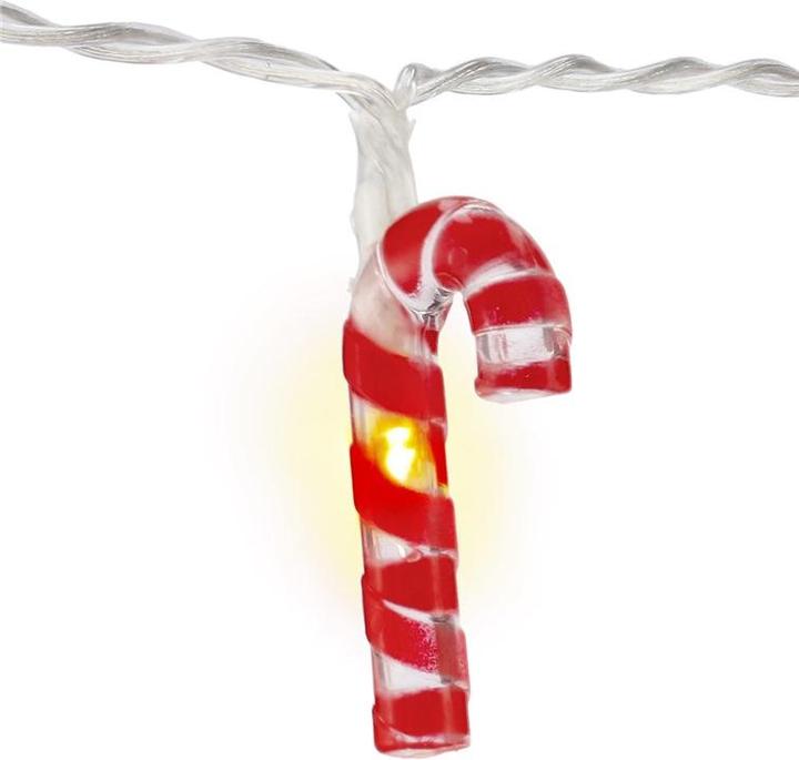 Produktbild Goobay 10er LED-Lichterkette "Zuckerstangen" (1.20 m)