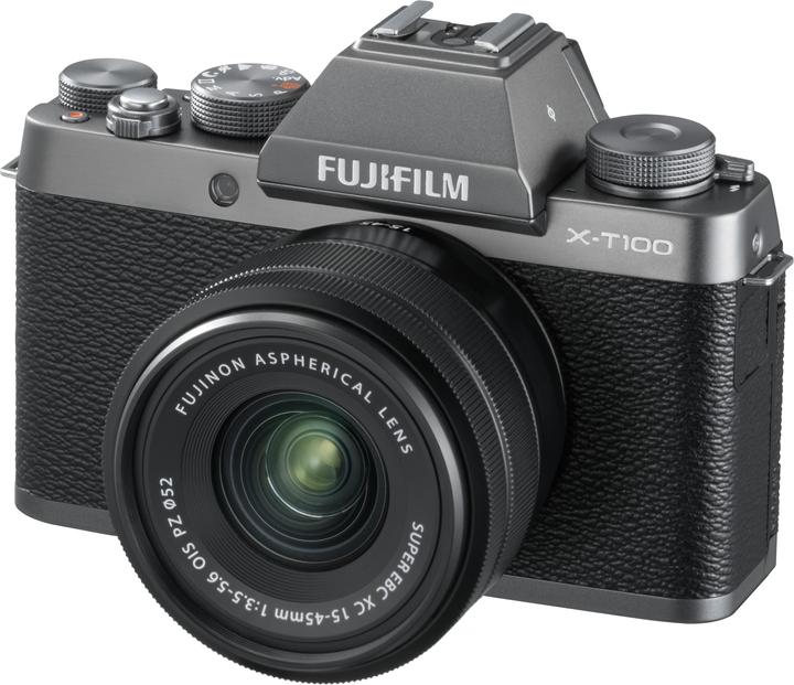 Actual product image Fujifilm X-T100 + XC 15-45mm (15 - 45 mm, 24.20 Mpx, APS-C / DX)