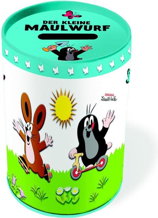 Spardose der kleine Maulwurf Fahrzeuge aus Metall (8 x 11 cm)