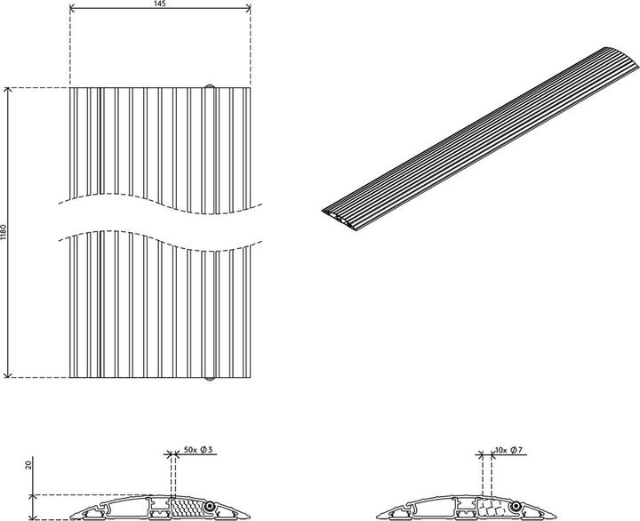 Actual product image Dataflex Cable protection (Cable conduit, 118 cm)