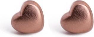 Produktbild Vuch Delicate bronze earrings with Rose Gold Sparkle hearts (L)