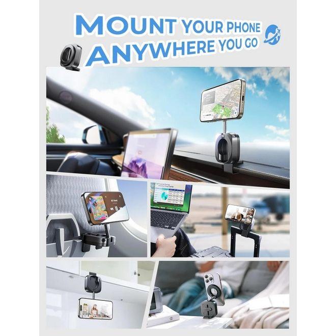 Produktbild Lisen Universelle Smartphone Halterung 360 Grad drehbar, faltbar für Flugzeug, Camper, Zug, Bus, Hotel, Zu