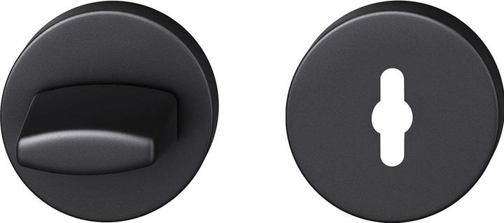 Actual product image FSB WC rosette 17 1735 00054 ASL, R/8 mm, without inspection window, aluminium black (Door rosette)