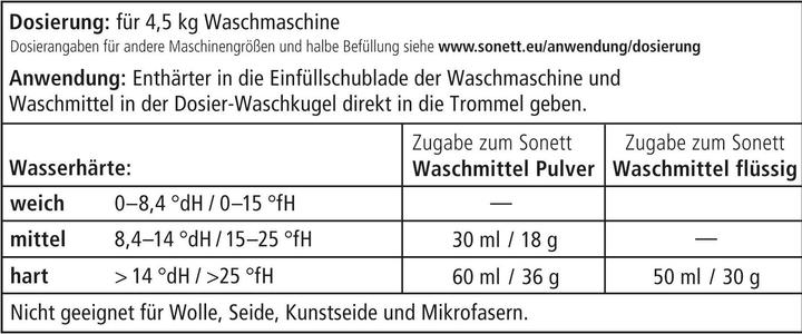 Image du produit Sonett Enthärter (16 Cycles de lavage, Poudre)