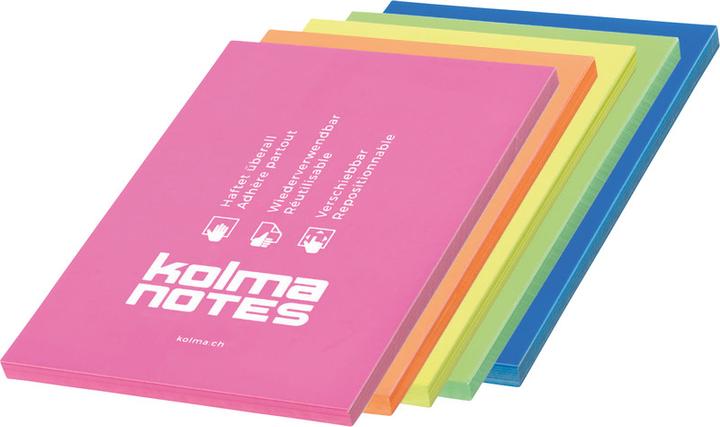 Immagine prodotto Kolma Note adesive Note A6 ad adesione statica assortite (105 x 148 mm)