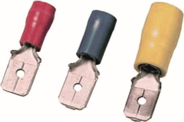 Actual product image Intercable Flat plug ICIQ168FS 0,5-1qmm 6,3x0,8 red brass