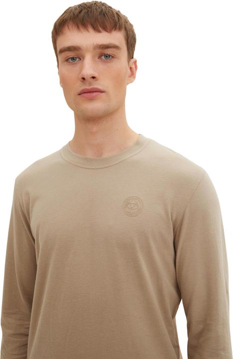 Produktbild Tom Tailor Longsleeve Langarmshirt mit Logo-Print und Rundhalsausschnitt (3XL)