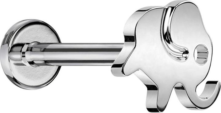 Produktbild Star Piercing Micro Labret Innengewinde silber Elefant silber (ohne Messing, Titan G23)
