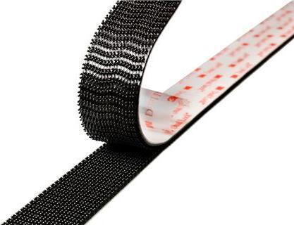 Actual product image 3M Dual Lock Genlukkelig koblingsløsning SJ355B, Sort, 25 mm x 2.5 m, 5.7 mm, Blisterpakke, 4 rl/krt (25 mm)