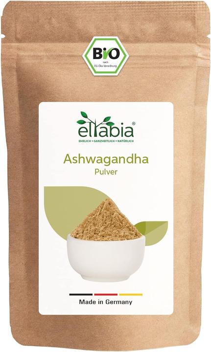 Eltabia Bio Ashwagandha Pulver | Indischer Ginseng in Rohkost-Qualität und Vegan (Kapseln, 200 g)