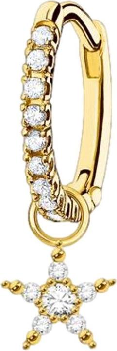 Produktbild Thomas Sabo Einzel Creole mit Stern Anhänger Gold (750 Gelbgold Vergoldung, 925 Sterlingsilber)