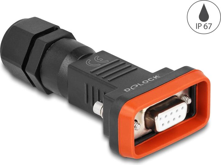 Produktbild Delock Adapter D-Sub HD 9 Pin Buchse mit Gehäuse IP67 wasserfest (Sub-D 9, 8 cm)
