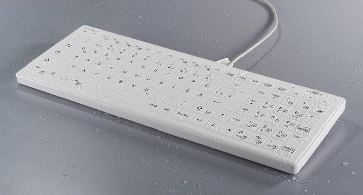 Actual product image Renkforce RF-WPIK-500 USB Hygiene-Tastatur Deutsch, QWERTZ, Windows® Weiss Siliko (DE, Cable)