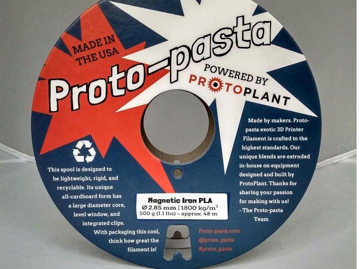 Actual product image Proto-pasta Magnetic Iron PLA 2.85 mm 500g (PLA, 2.85 mm, 500 g, Grey)
