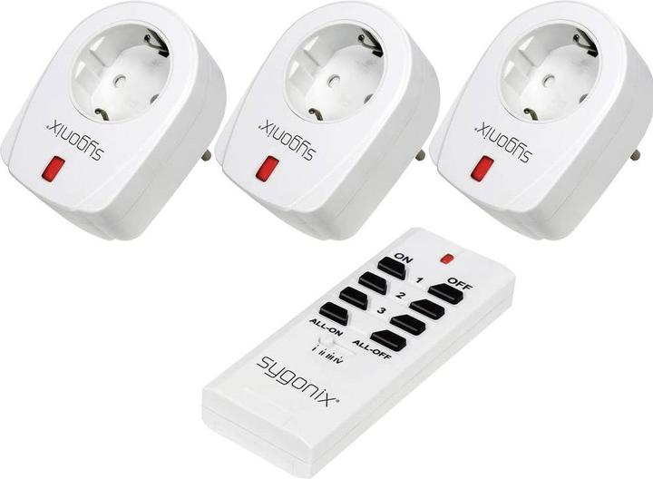 Image du produit Sygonix RSL Set de prises sans fil Connecteur intermédiaire Puissance de commutation (max.) 2000 W Portée