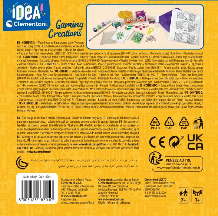 Nutritional values and ingredients Clementoni Creative Box PixelArt DFI