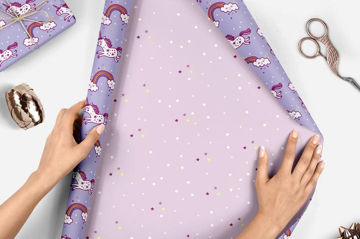 Immagine prodotto Dabelino Set di carta da regalo per bambini, unicorno (Carta da regalo, 4 x)
