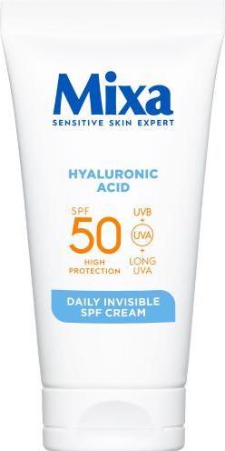 Immagine prodotto Mixa Crema all'acido ialuronico quotidianamente invisibile con SPF (Crema solare, SPF 50, 50 ml)