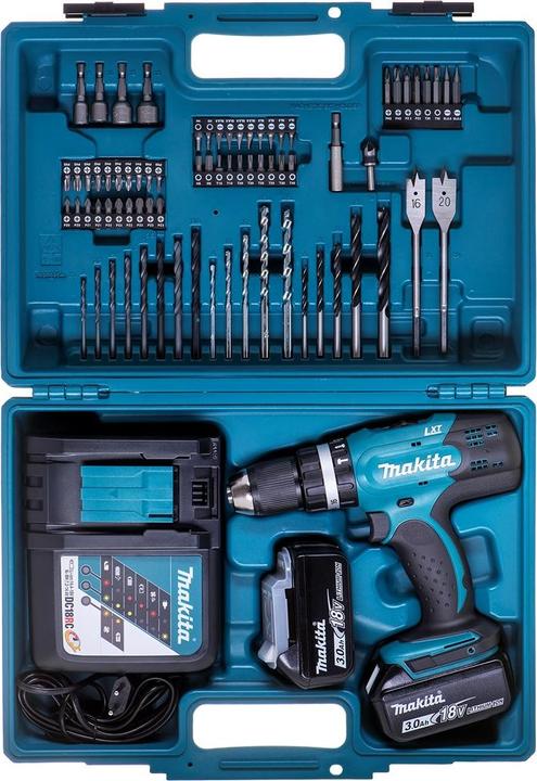 Produktbild Makita BOHRER/SCHRAUBER SIEHE DHP453RFX 18V 2X3.0AH (Akkubetrieb)