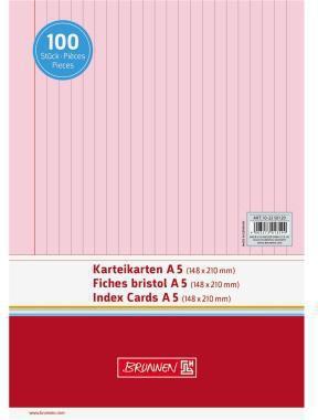 Produktbild Karteikarte DIN A5 quer liniert rot 100 St./Pack. (A5, 180 g/m²)
