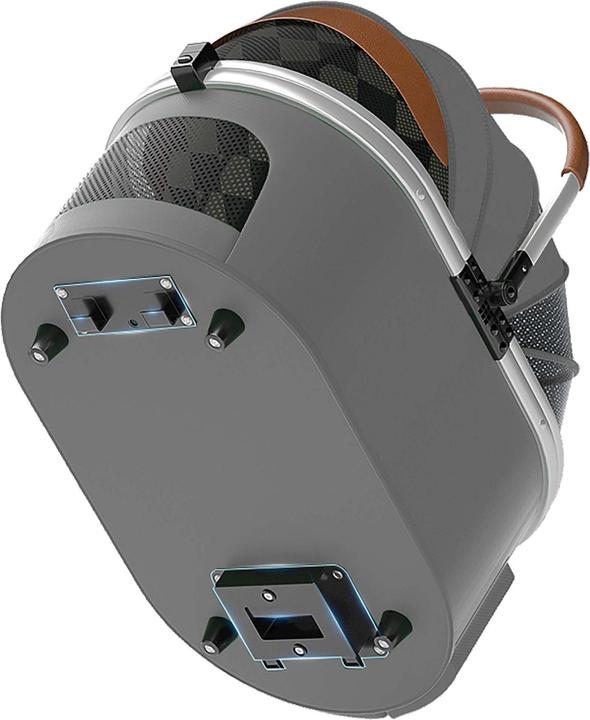 Produktbild Fudajo 2in1 Hundewagen faltbar Hundebuggy Ablage Grau Haustierwagen Katze (Katze, Hund, Atmungsaktiv, Faltbar)