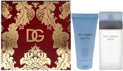 Dolce & Gabbana Light Blue for Women 2 Pc Gift Set 3.3oz EDT Spray 1.7oz Body Cream Fresh 5.0 Ounce (Eau de Toilette, 100 ml)