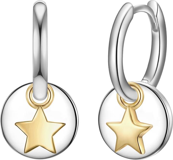 Actual product image Glanzstücke München Ladies Circle/Star Sterling Silver Silver/Yellow Gold - 31568 (Sterling Silver)