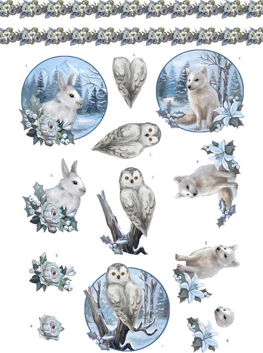 Actual product image Card Deco Essentials 3D Punch Book "Winter Charm (16 x)