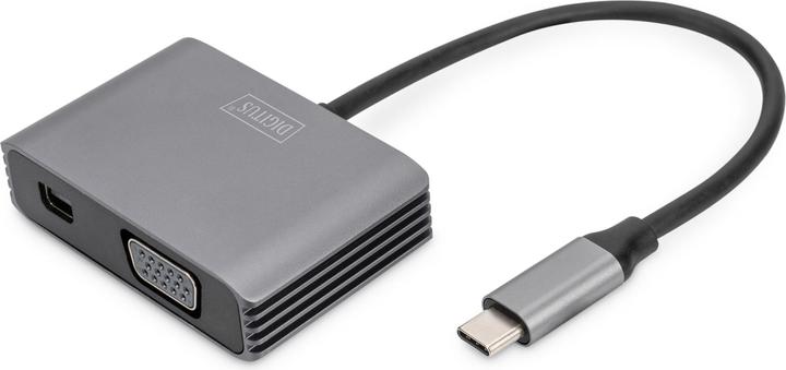 Image du produit Digitus Adaptateur graphique USB-C™ 4K 2 en 1 Mini DisplayPort + VGA (Mini DP, VGA, 20 cm)
