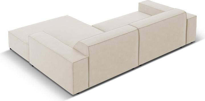 Image du produit Micadoni Canapé D'Angle Droit Modulaire Velours, "Jodie", 3 Places, 224x166x70Fabriqué en Europe (Canapé d'angle)